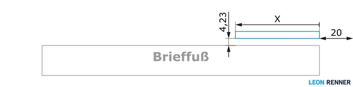 Bemaßte Seitenzahlen in einem Geschäftsbrief nach DIN 5008