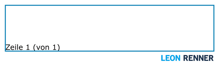 Beispiel für eine einzeilige Zusatz- und Vermerkzone eines Geschäftsbriefes nach DIN 5008